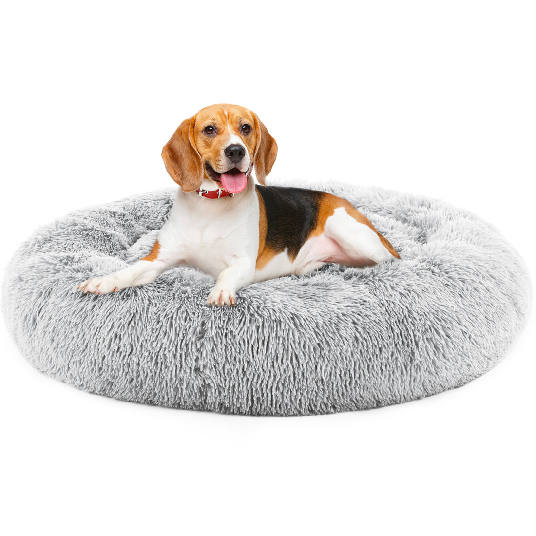 Calming Fluffy Donut Bed for Cats & Dogs
