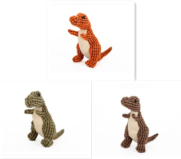 Plush Dinosaur Squeaky Dog Toy – photo 6