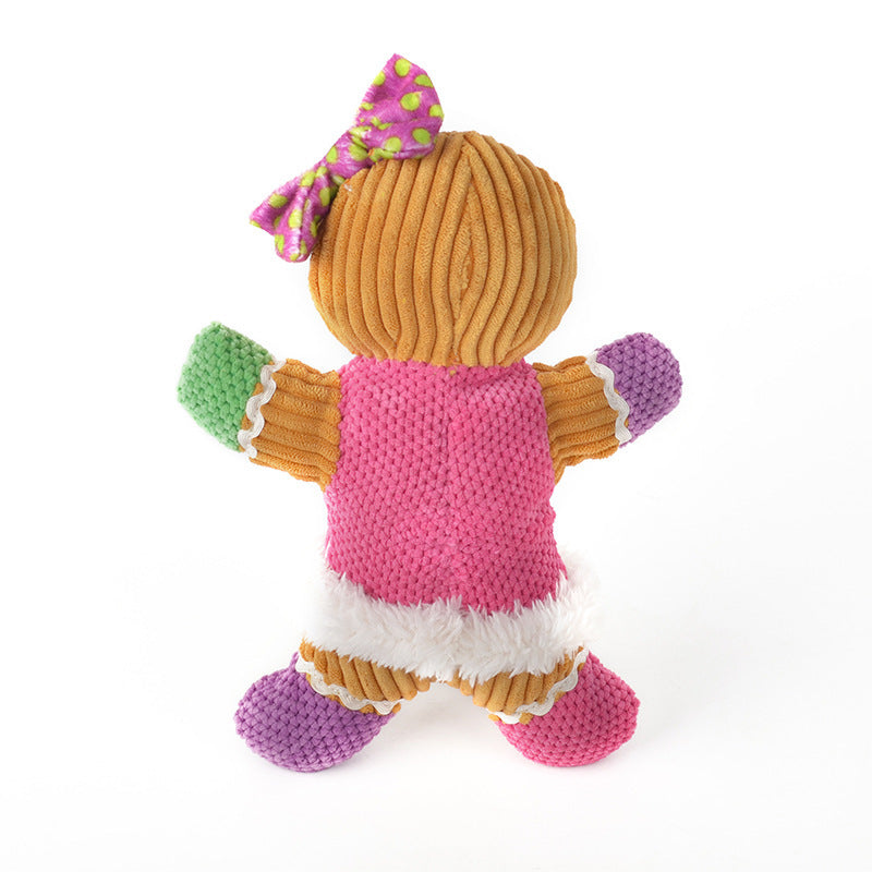 Gingerbread Man Squeaky Dog Toy – photo 6