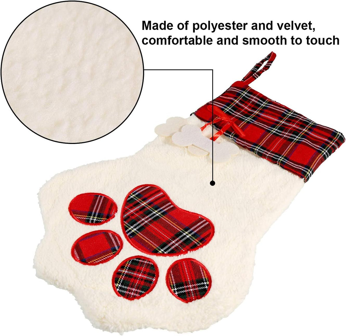 Buffalo Plaid Pet Christmas Stocking – photo 6