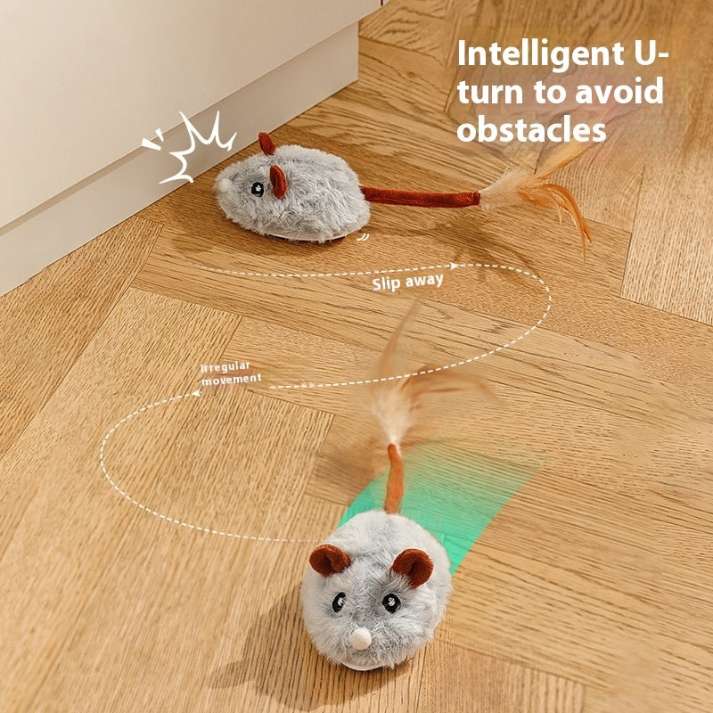 Rechargeable Plush Mouse Cat Toy – photo 4