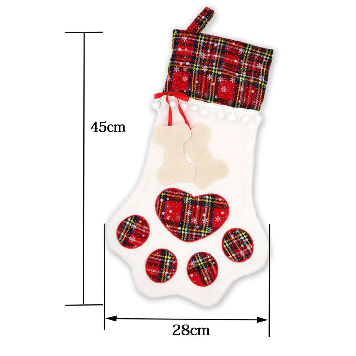 Buffalo Plaid Pet Christmas Stocking – photo 3