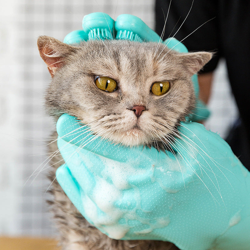 Silicone Pet Grooming Glove – photo 5