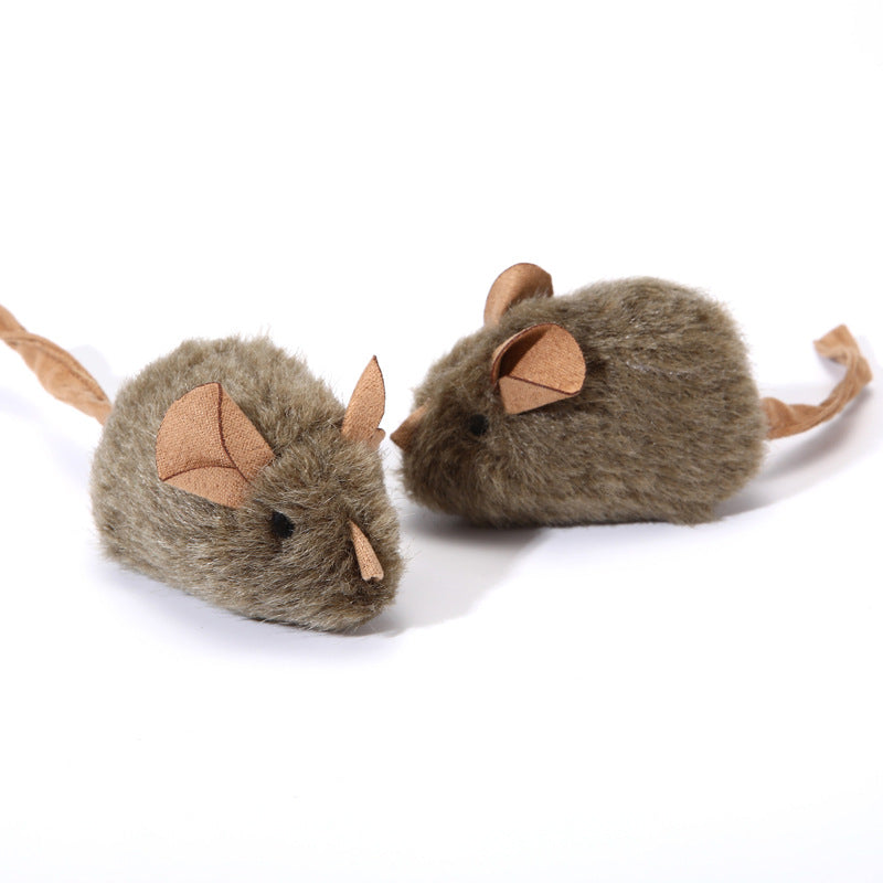 Squeaky Plush Mouse Cat Toy – photo 2