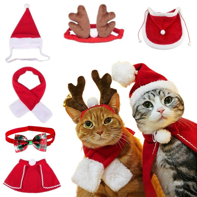Christmas Pet Cloak, Scarf & Hat