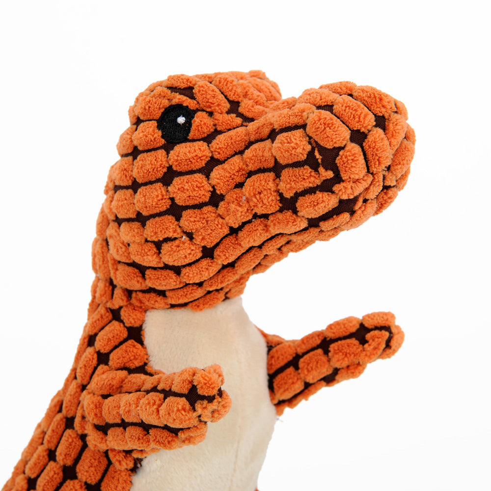 Plush Dinosaur Squeaky Dog Toy – photo 3