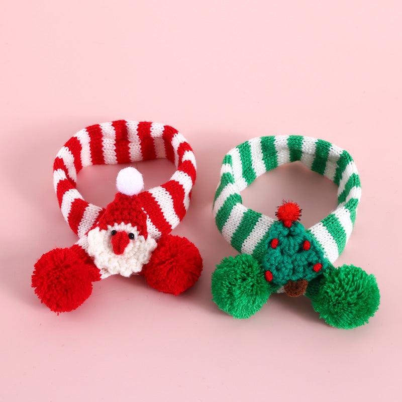 Striped Christmas Pet Scarf – photo 4