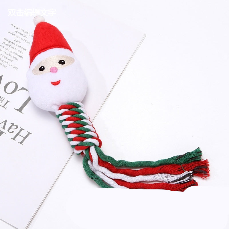 Christmas Rope & Plush Dog Toy – photo 5