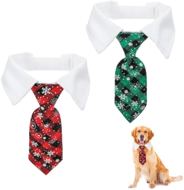 Christmas Dog Neck Tie