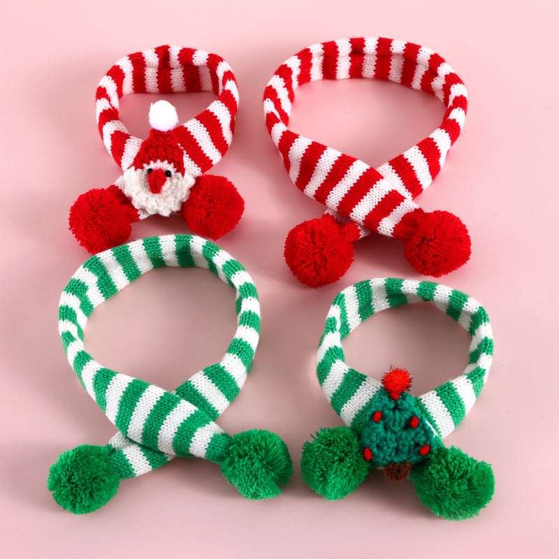 Striped Christmas Pet Scarf – photo 3