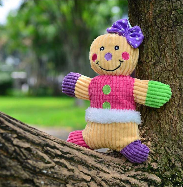 Gingerbread Man Squeaky Dog Toy – photo 7